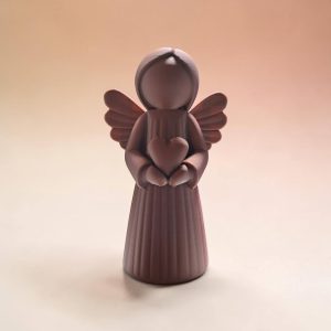 Anjo 3D castanho - 12 cm